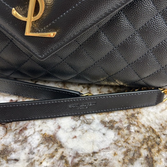 Yves Saint Laurent Bag And Wallet Bundle Black and Gold Quilted Bag And Wallet🌸 - Picture 2 of 16